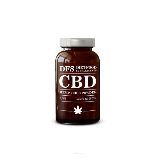 CBD kanapių sultys 2,5% – kapsulės, 60 vnt.