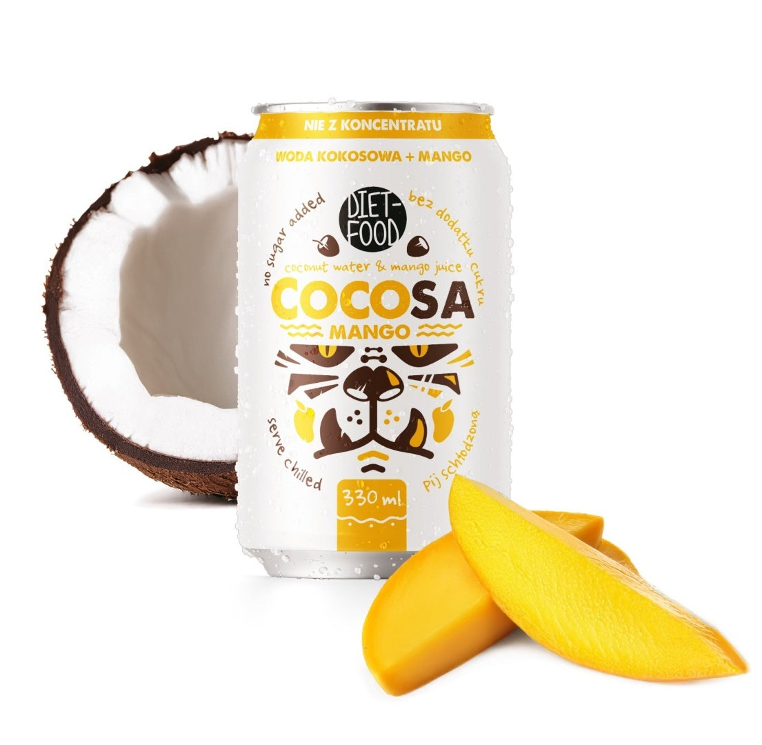 Cocosa kokosų vanduo su mango sultimis NFC, 330 ml